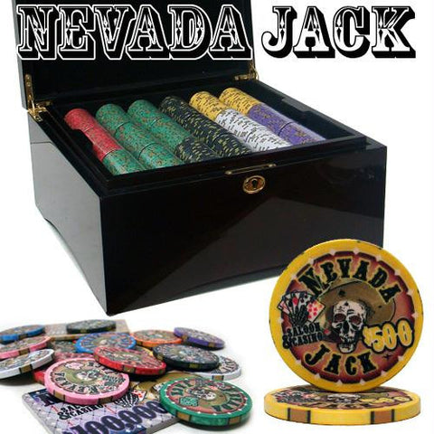 Pre-Packaged - 750 Ct Nevada Jack 10g Mahogany Chip Set