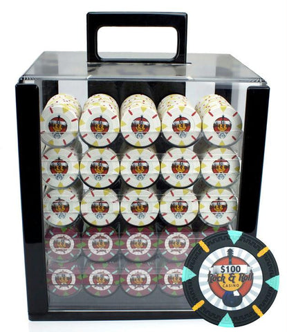 1000Ct Claysmith Gaming 'Rock & Roll' Chip Set in Acrylic