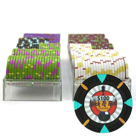 200Ct Claysmith Gaming 'Rock & Roll' Chip Set in Acrylic