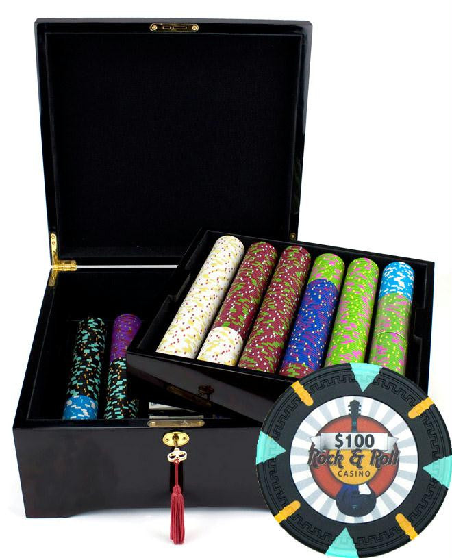 750Ct Claysmith Gaming 'Rock & Roll' Chip Set in Mahogany