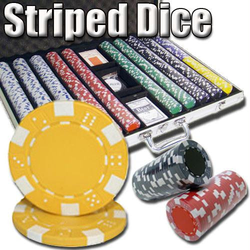 1,000 Ct - Custom Breakout - Striped Dice 11.5 G - Aluminum