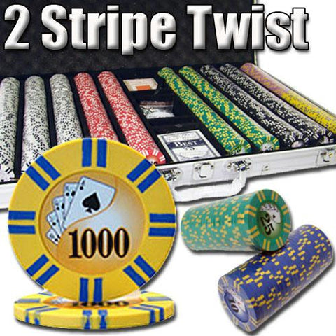 1,000 Ct - Custom Breakout - 2 Stripe Twist 8 G - Aluminum