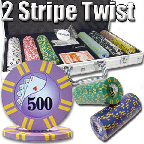 300 Ct - Custom Breakout - 2 Stripe Twist 8 G - Aluminum