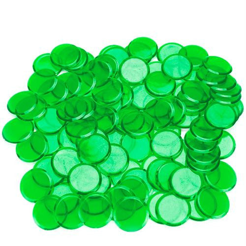 100 Pack Green Bingo Chips