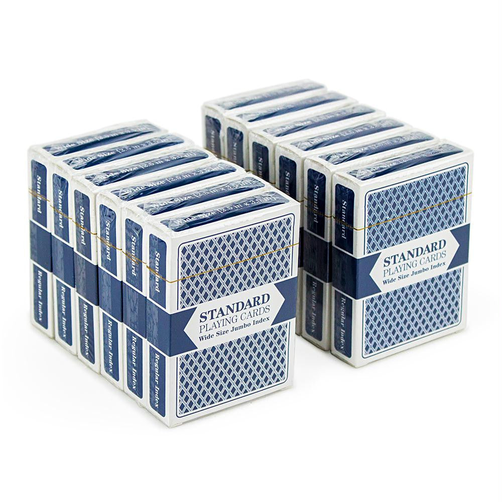 12 Blue Decks (Wide Size, Jumbo Index)