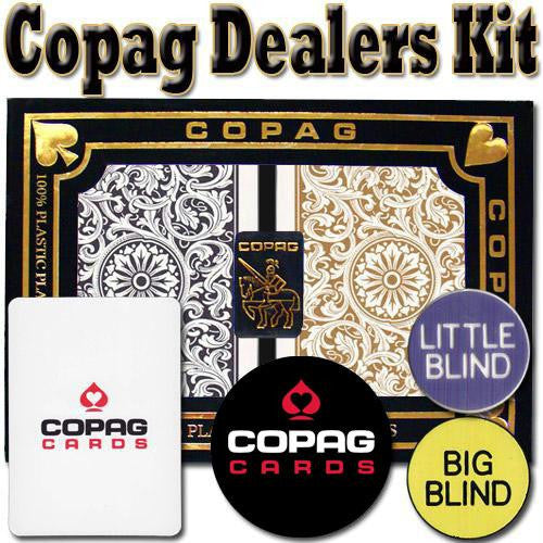 Copag Dealer Kit - 1546 Black-Gold Poker Jumbo