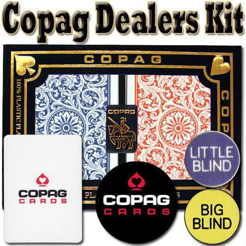 Copag Dealer Kit - 1546 Red-Blue Poker Jumbo