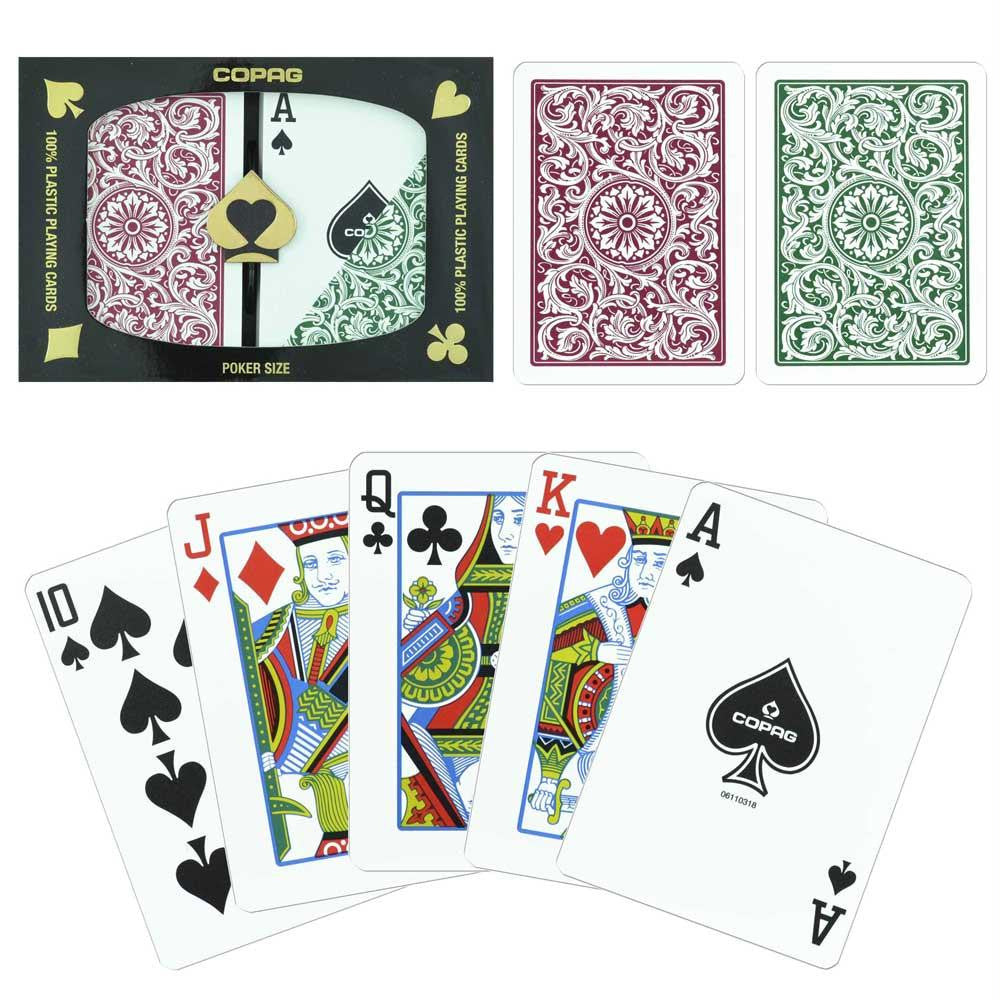 Copag 1546 Poker Green-Burgundy Regular