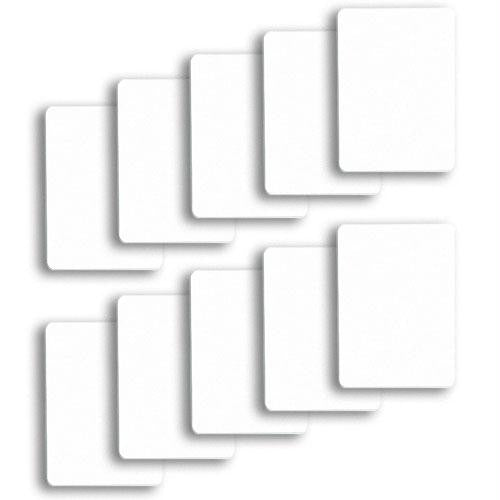 Set of 10 White Plastic Poker Size Cut Cards