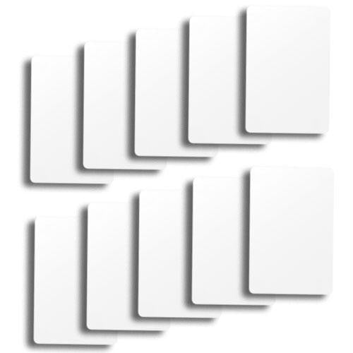 Set of 10 White Plastic Bridge Size Cut Cards