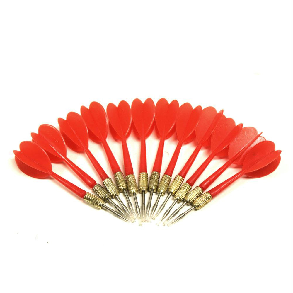 12 Pack Red Metal Tip Brass Balloon Darts