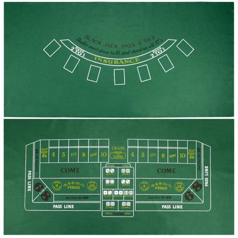 Blackjack and Craps Felt Layout