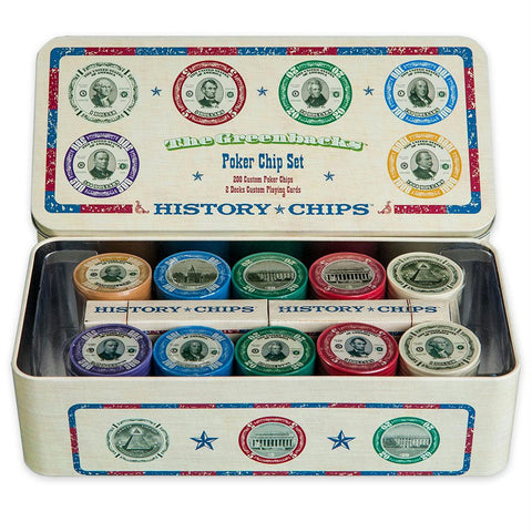 The Greenbacks: History Chips Poker Chip Set