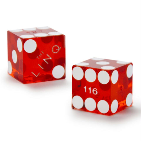 Pair (2) of 19mm Casino Dice Used at The Linq Casino