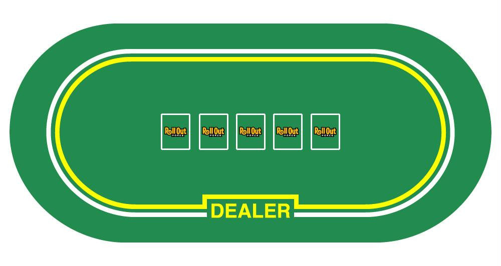 Rollout Gaming Poker w- Dealer Table Top