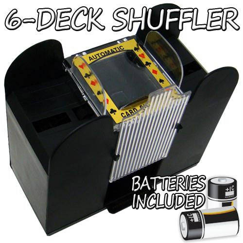 6 Deck Playing Card Shuffler w- Batteries