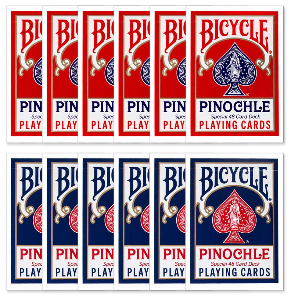 Bicycle Pinochle Standard Index - Red & Blue