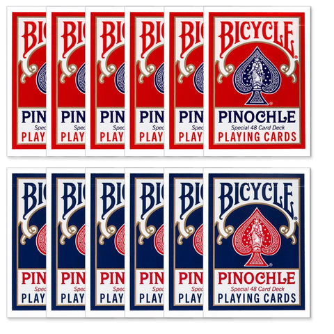 Bicycle Pinochle Standard Index - Red & Blue