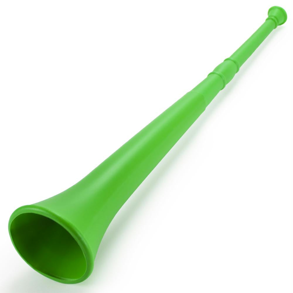 Green 26in Plastic Vuvuzela Stadium  Horn, Collapses to 14in