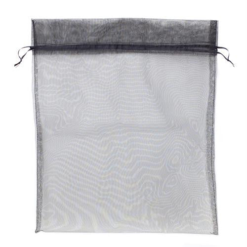 Large (12in x 14in) Black Organza Bag with Drawstrings