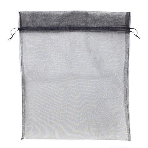 Extra Large (20in x 21in) Black Organza Bag with Drawstrings