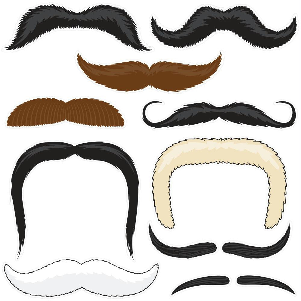 Mr. Moustachio's Stach'oos, 10 Temporary Tattoo Mustaches