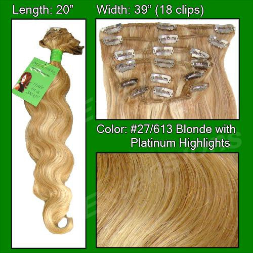 #27-613 Blonde w- Platinum Highlights - 20 inch Body Wave