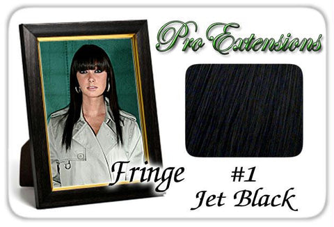 #1 Jet Black Pro  Fringe Clip In Bangs