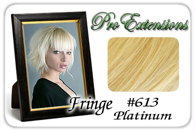 #613 Platinum Pro  Fringe Clip In Bangs