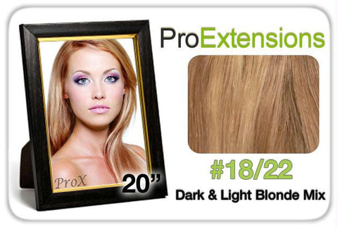 Pro Fusion 20", #18-22 Dark Blonde w-Light Blonde Highlights