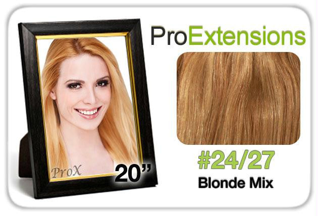 Pro Fusion 20", #24-27 Light Blonde w-Dark Blonde Highlights