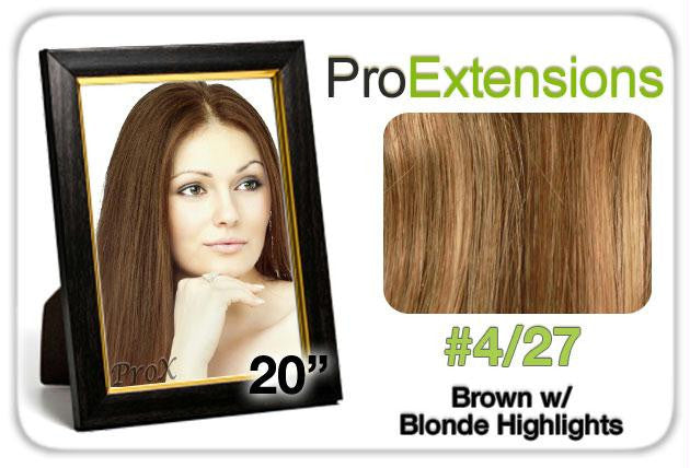 Pro Fusion 20", #4-27 Brown w-Blonde Highlights