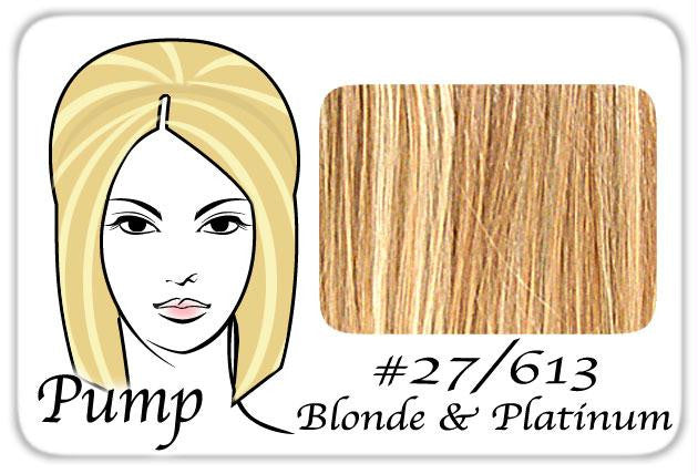 #27-613 Dark Golden Blonde w- Platinum Highlights Pro Pump