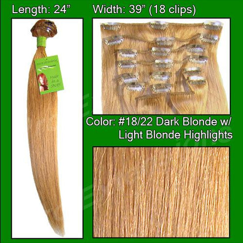 #18-22 Dark Blonde with Golden Highlights - 24 inch REMI