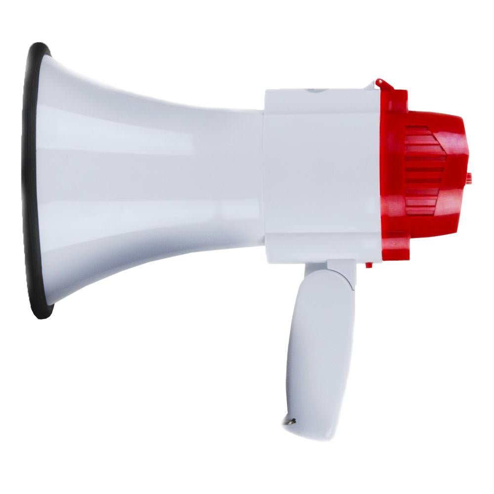 Portable 30 Watt Megaphone with Adjustable Volume and Alarm