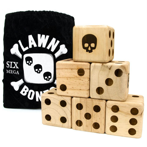 Lawn Bones 3.5" Wood Dice