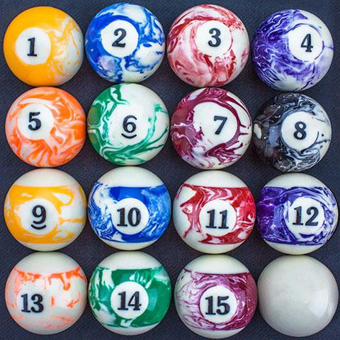 Marbled Pool Ball Set