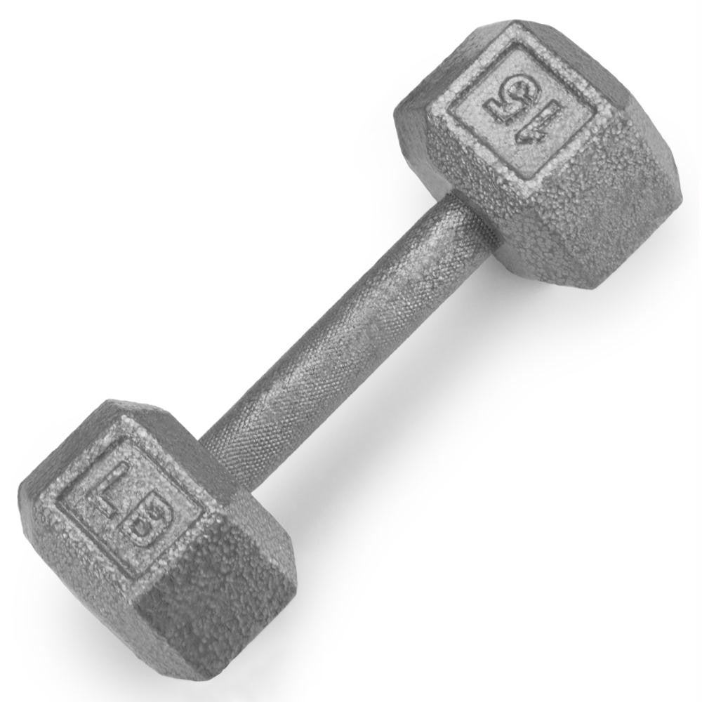 15lb Cast Iron Hex Dumbbell