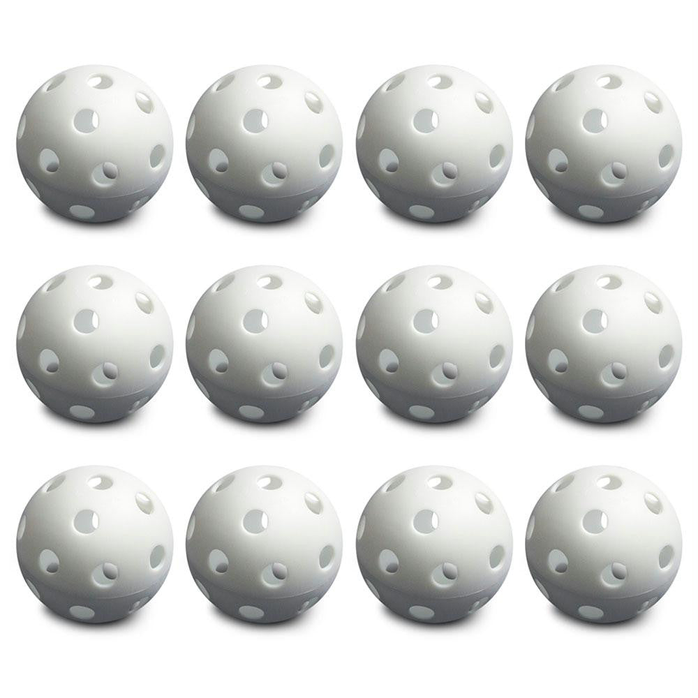 12 White Poly Baseballs (Regulation Size)