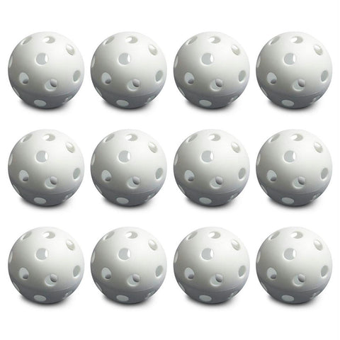 12 White Poly Baseballs (Regulation Size)