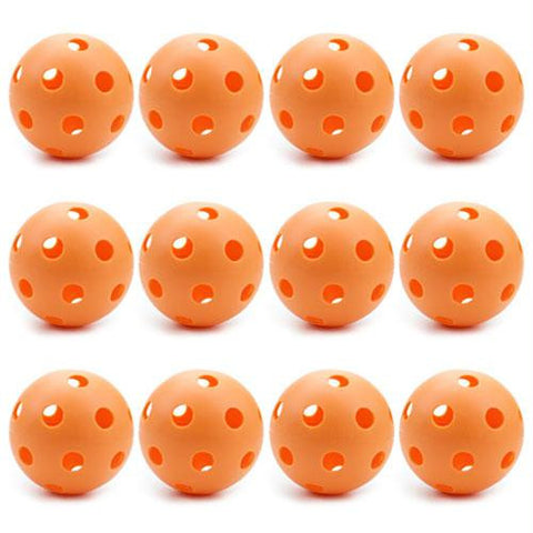 12 Orange Poly Baseballs (Regulation Size)