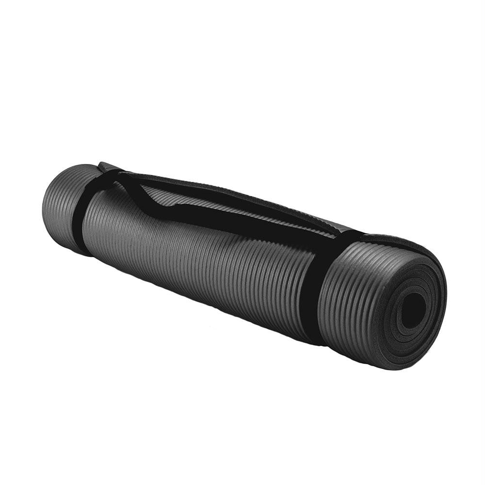 3-8-Inch (8mm) Professional Yoga Mat - Black