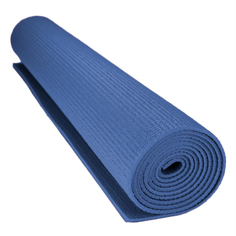 1-8-inch (3mm) Compact Yoga Mat with No-Slip Texture - Blue