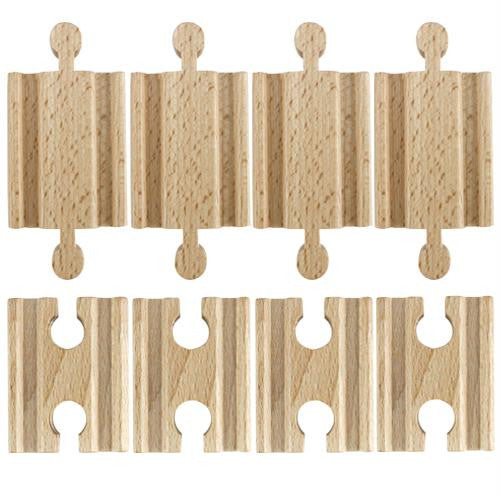 Set of 8 Male-Male Female-Female Wooden Train Track Adapters