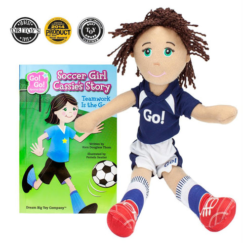 Soccer Girl Cassie Read & Play Doll and Book Set