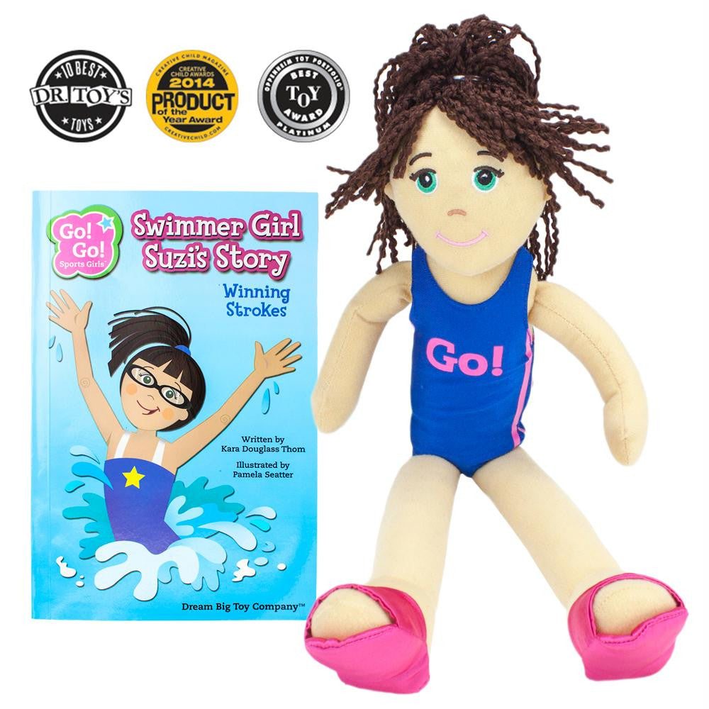 Swimmer Girl Suzi Read & Play Doll and Book Set