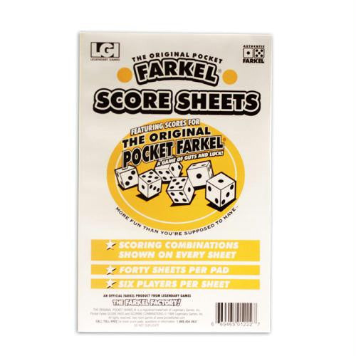 Farkel Score Sheets