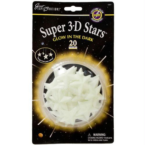 Glow in the Dark Super 3-D Stars