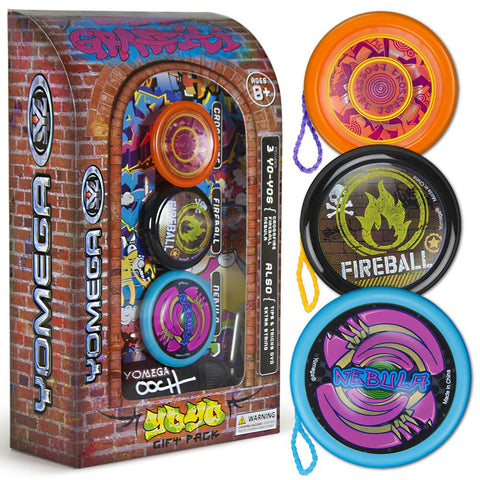 3 Piece Yomega Urban Graffiti Yo-Yo Gift Set